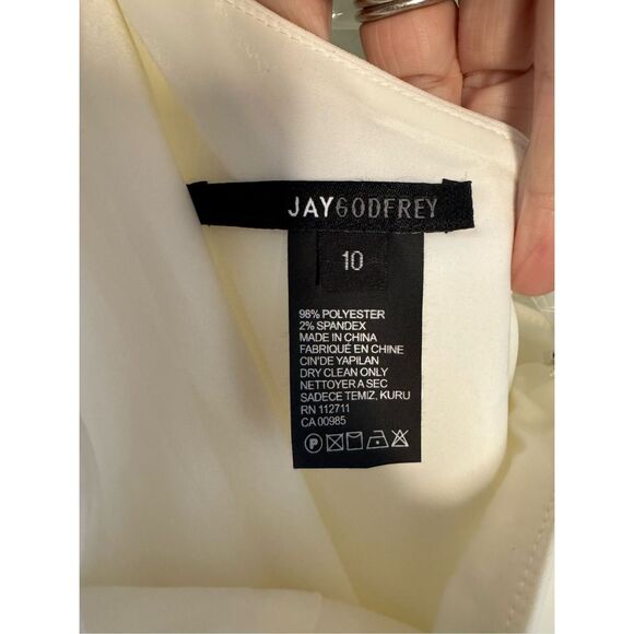 Jay Godfrey NWT Nadine Jumpsuit in White Size 10 - Picture 6 of 6